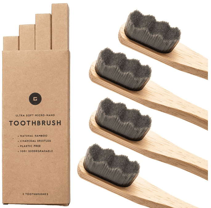 Bamboo Toothbrush MicroNano Extra Soft Bristles Gardenfrontier Bamboo Toothbrush Micro Nano Extra Soft Bristles
