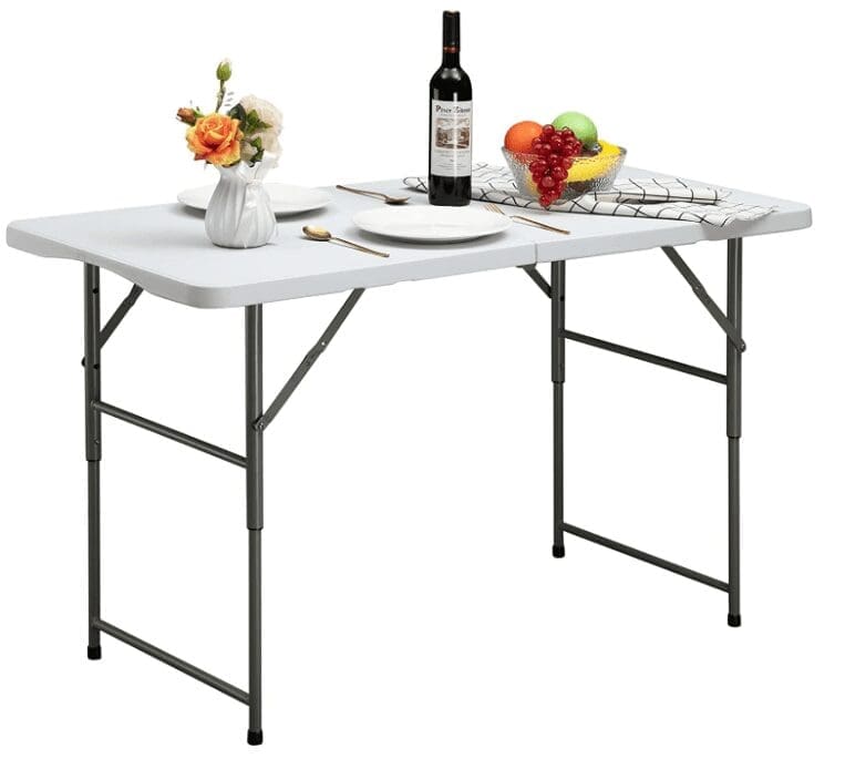 ALIMORDEN 4ft BiFolding Height Adjustable Camp Picnic Table Gardenfrontier ALIMORDEN 4ft Bi Folding Height Adjustable Camp Picnic Table