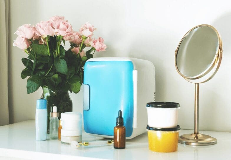 Best Mini Fridges Gardenfrontier A modern mini fridge stocked with fresh beverages and snacks