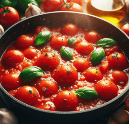 Simple Homemade Tomato Sauce Gardenfrontier Pot of Simple Homemade Tomato Sauce