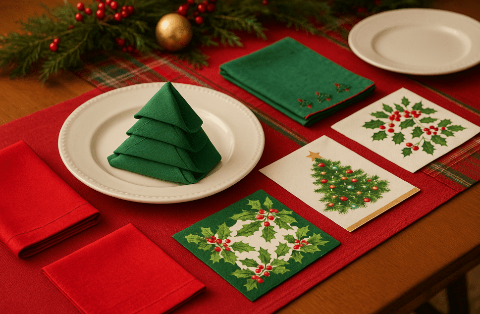 Christmas Napkins Gardenfrontier Christmas Napkins