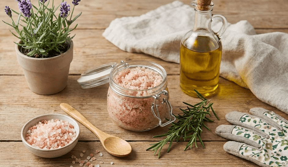Gardeners Hand Scrub Gardenfrontier DIY Himalayan salt hand scrub for gardeners