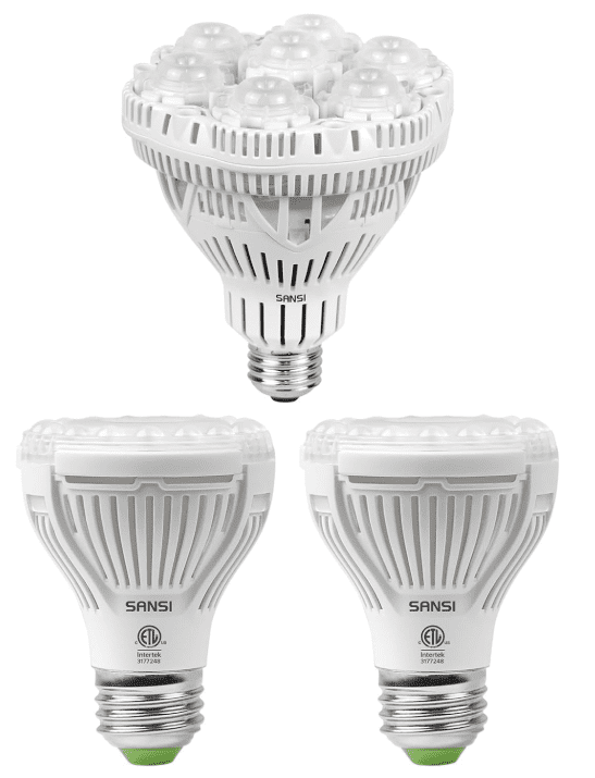 SANSI 36W Grow Light Bulb set of 3 Gardenfrontier SANSI 36W Grow Light Bulb set of 3