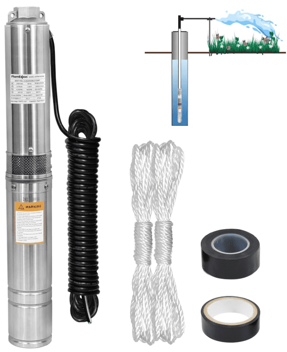 1HP Deep Well Submersible Pump 230V60Hz 33GPM 190ft Head with 33ft Cable Stainless Steel Water Well Pump for 4 Gardenfrontier'' Deep Well, Industrial, Irrigation and Home Use Submersible Well Pumps Click to see full view Product Image Product Image Product Image Product Image Product Image Product Image Product Image Ask Rufus How deep can this pump lift water Does it come with installation cable Is it compatible with 4 inch wells Why you might like this Compare with similar Ask something else 1HP Deep Well Submersible Pump 230V60Hz 33GPM 190ft Head with 33ft Cable Stainless Steel Water Well Pump for 4 Deep Well Industrial Irrigation and Home Use Submersible Well Pumps