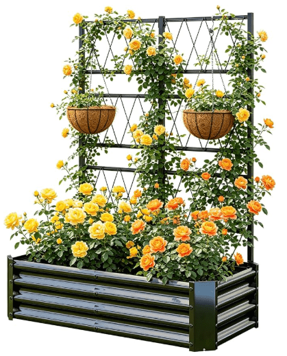 Planter Box with Trellis Gardenfrontier Planter Box with Trellis