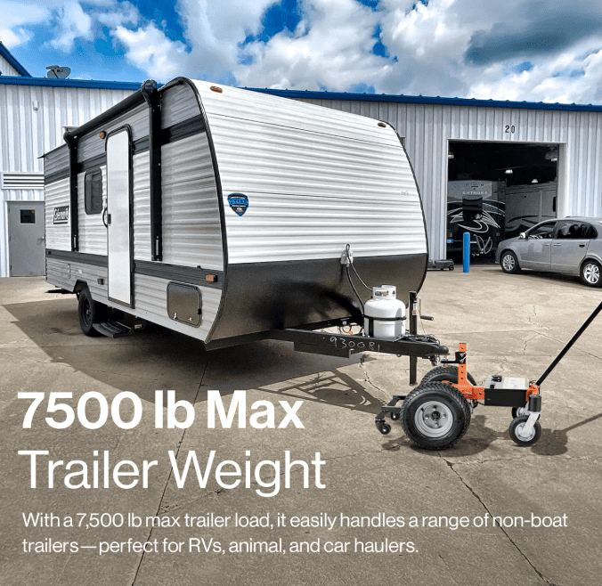 SuperHandy Electric Trailer Dolly 24V 800W Heavy Duty Motor Adjustable Thumb Throttle ReverseDrive Switch 6 Wheel 7500 lb Gardenfrontier SuperHandy Electric Trailer Dolly