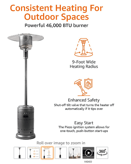 Amazon Basics Propane Patio Heater Gardenfrontier Amazon Basics Propane Patio Heater