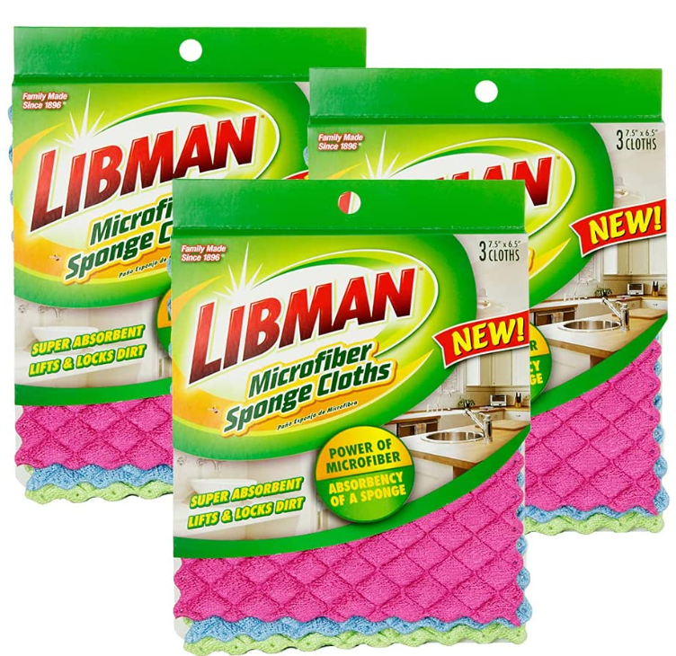 Libman 1482 Microfiber Sponge Cloths Gardenfrontier Libman 1482 Microfiber Sponge Cloths