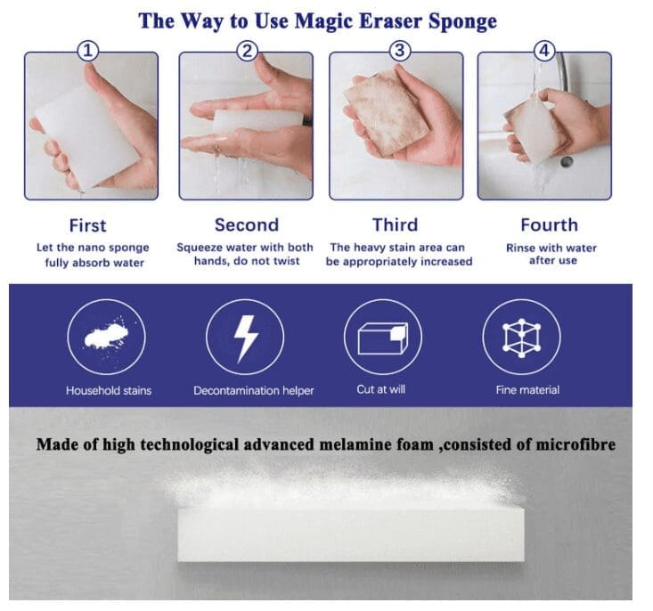 Magic Cleaning Sponge Eraser Sheets Gardenfrontier Magic Cleaning Sponge Eraser Sheets