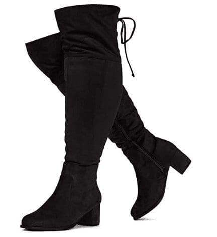 RF ROOM OF FASHION Women Gardenfrontier's Wide Calf Wide Width Block Heel Stretchy Over The Knee Boots RF ROOM OF FASHION Women's Wide Calf Wide Width Block Heel Stretchy Over The Knee Boots