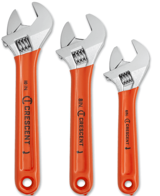 Crescent 3 Piece Adjustable Cushion Grip Wrench Set Gardenfrontier Crescent 3 Piece Adjustable Cushion Grip Wrench Set