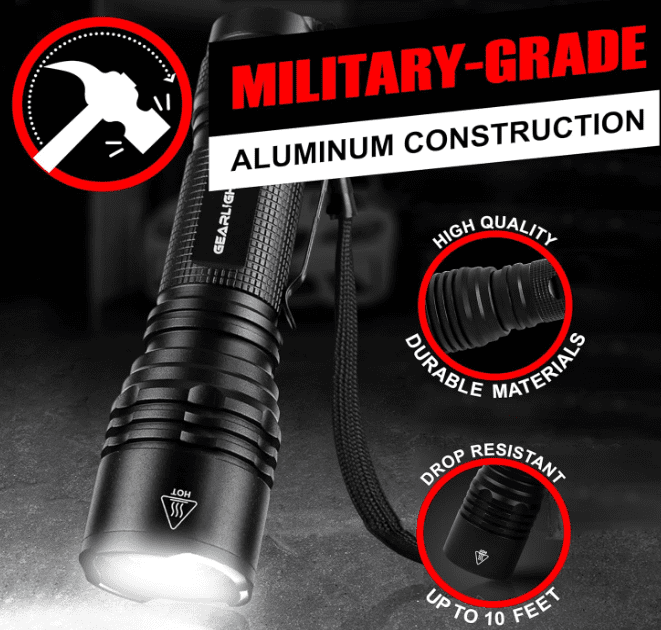 HighLumen LED Flashlight Gardenfrontier High Lumen LED Flashlight