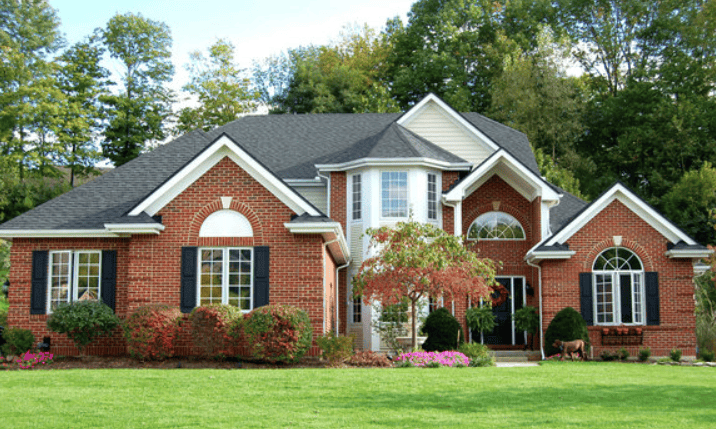 Brick Homes Gardenfrontier A beautiful two story traditional red brick home