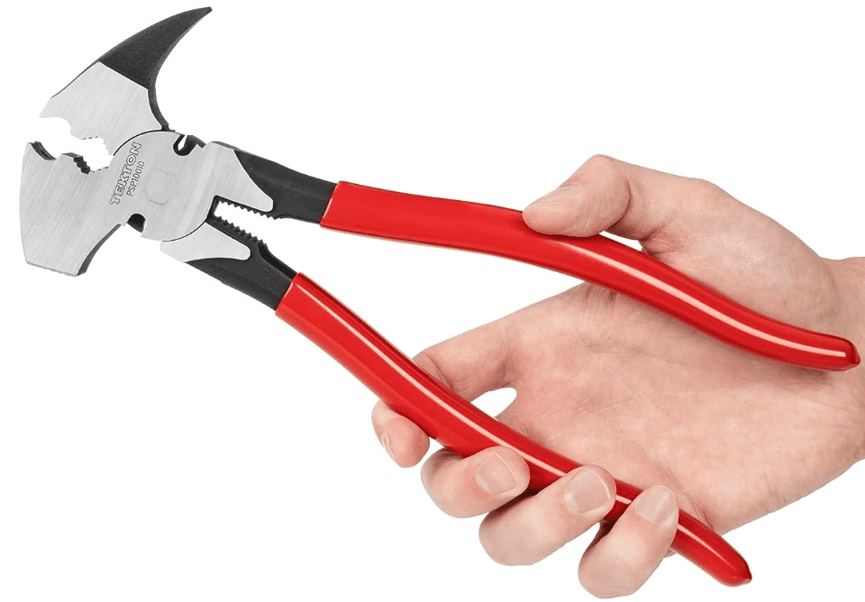Fencing Pliers Gardenfrontier Heavy duty fencing pliers with a hammer head