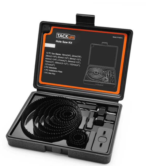 Tacklife PHS01C Hole Saw Kit Gardenfrontier Tacklife PHS01C Hole Saw Kit