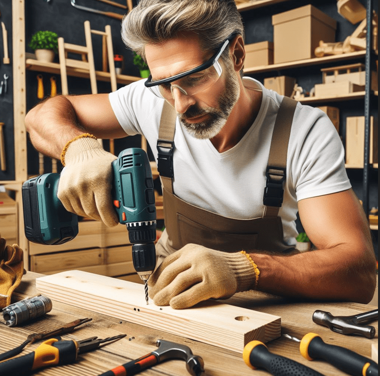 How to Drill a Pilot Hole Gardenfrontier Drill bit making a pilot hole in wood before driving a screw