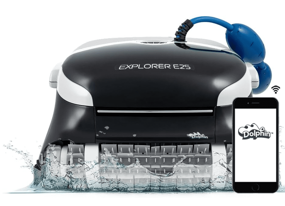 Dolphin Explorer E25 robotic pool vacuum cleaner Gardenfrontier Dolphin Explorer E25 robotic pool vacuum cleaner for in ground pool cleaning
