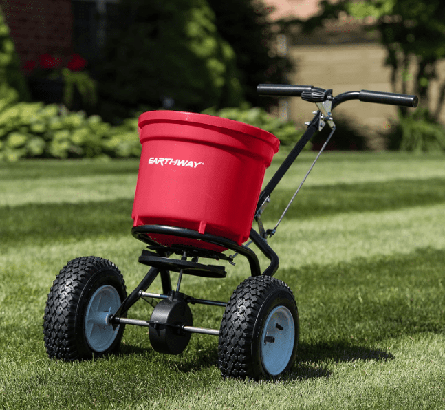 EarthWay 2150 Commercial 50 LB Broadcast Fertilizer Spreader HeavyDuty WalkBehind Push Garden Seeder with Adjustable Drop Rate and Driving Handle Gardenfrontier EarthWay 2150 Commercial 50 LB Broadcast Fertilizer Spreader Heavy Duty Walk Behind Push Garden Seeder with Adjustable Drop Rate and Driving Handle
