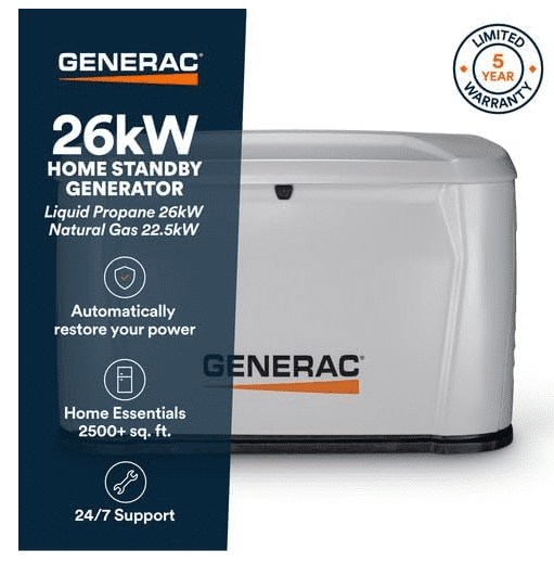 Generac 26kW Home Standby Generator Gardenfrontier Generac 26kW home standby generator for whole house backup power