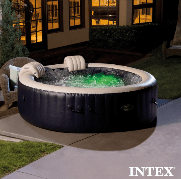 INTEX PureSpa Plus 6 Person Round Inflatable Hot Tub Gardenfrontier INTEX PureSpa Plus 6 Person Round Inflatable Hot Tub