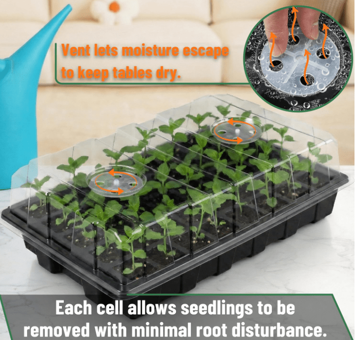 Mr Pen Seed Starter Tray Kits 10 Pack Total 400 Cells Durable Plant Germination Trays with Humidity Vented Domes and Bases Ideal for Seed Starting Gardenfrontier Seed Starter Tray Kits